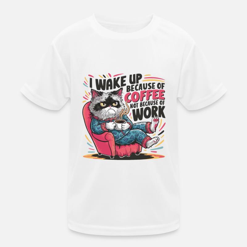 WEGEN DES KAFFEES Kinder Funktions-T-Shirt