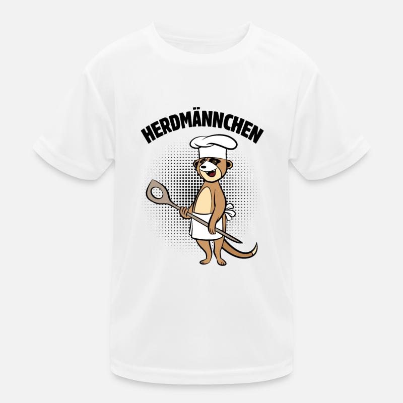Herdmännchen - Erdmännchen mit Kochlöffel Kinder Funktions-T-Shirt