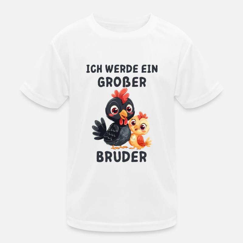 Ich werde ein großer Bruder Hahn Kinder Funktions-T-Shirt
