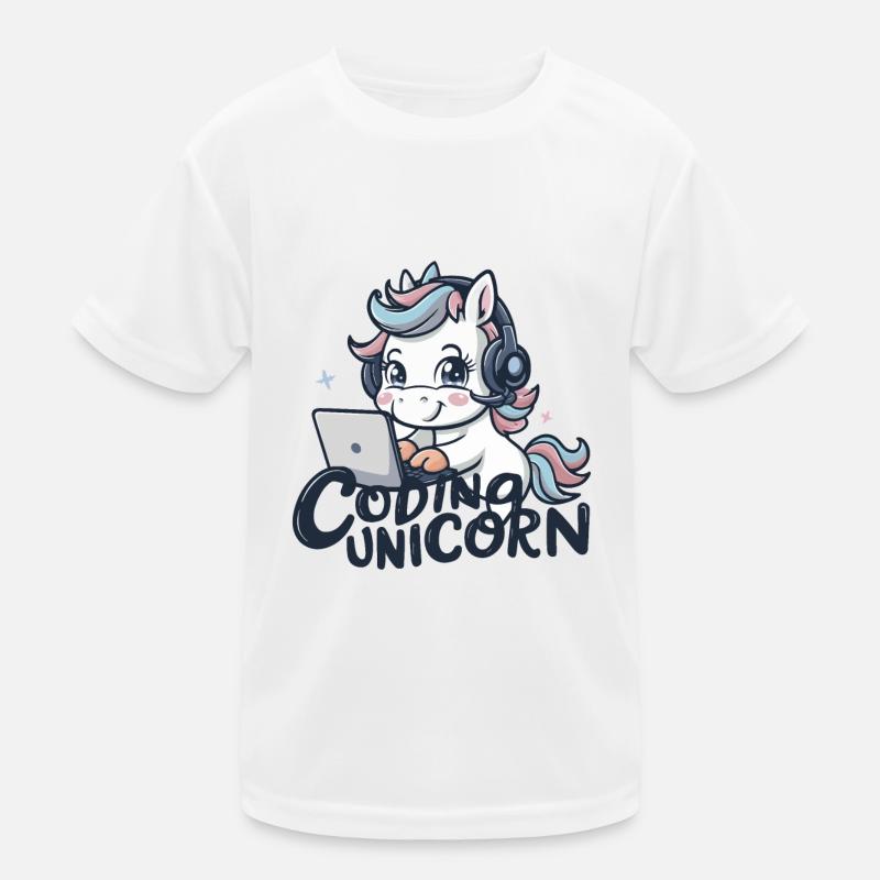 EINHORN PROGRAMMIEREN Kinder Funktions-T-Shirt