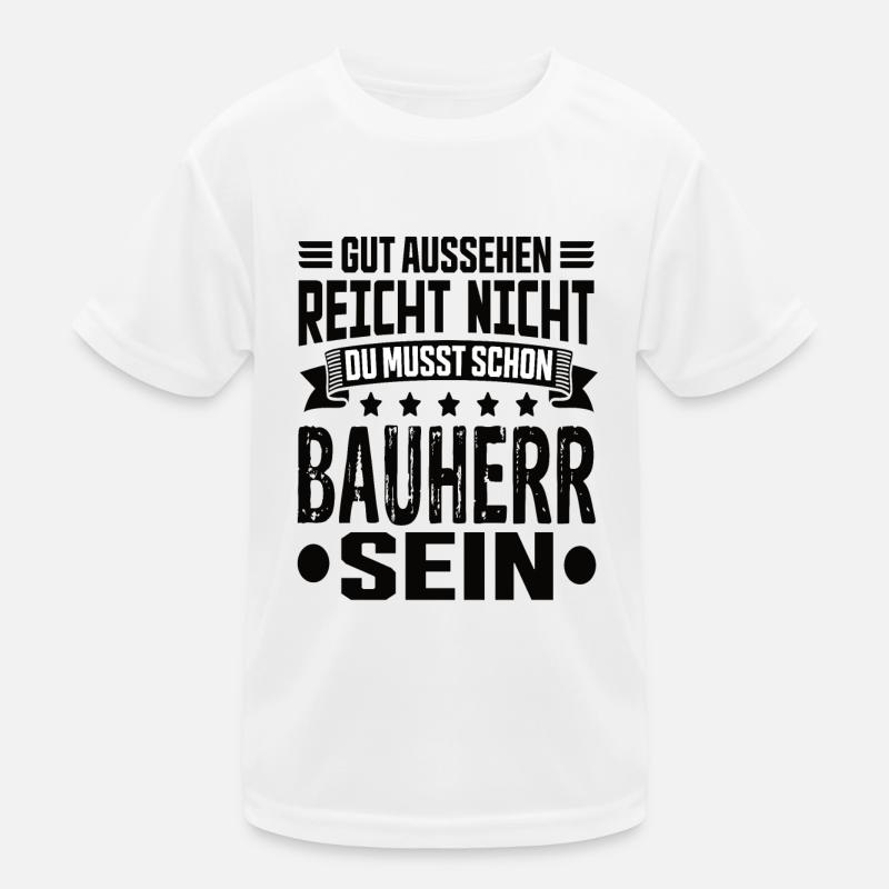 Builder Builder House builder Home Topping-out ceremony Kids Functional T-Shirt