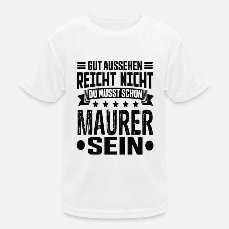 Maçon Construction de bâtiments Ingénieur en structure Maçon Drôle T-shirt sport Enfant
