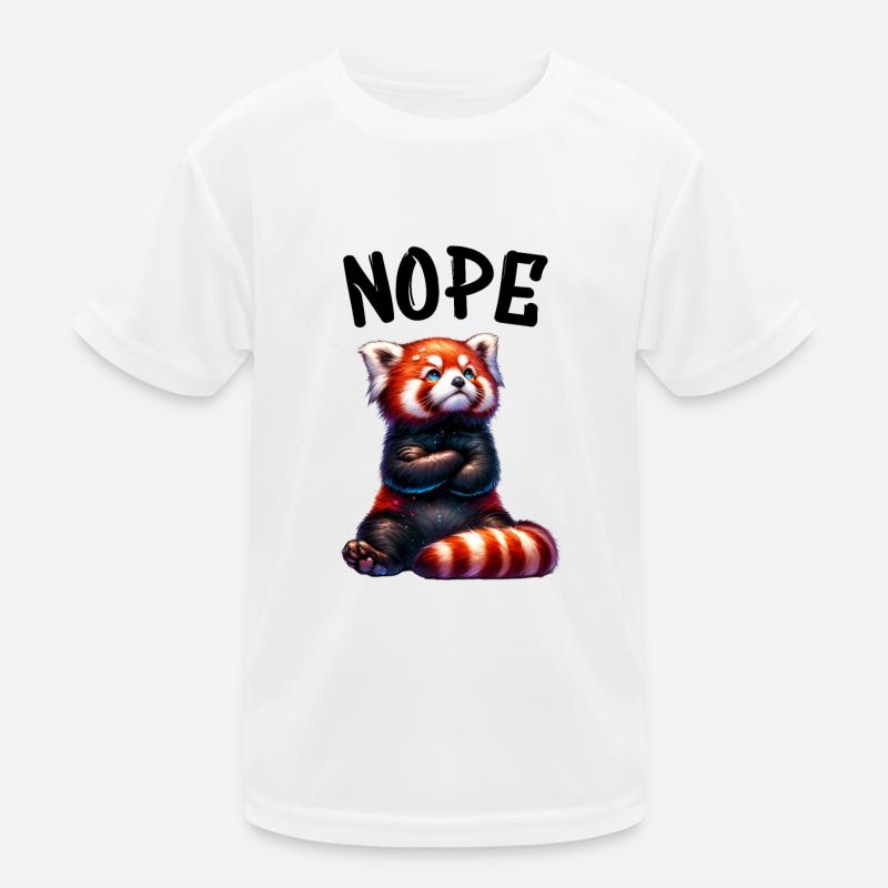 Roter Panda Lustiger Spruch Nope Feuerfuchs Kinder Funktions-T-Shirt