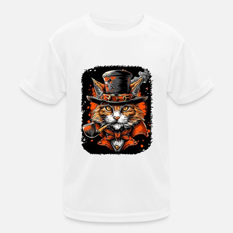 Steampunk Katze Kinder Funktions-T-Shirt