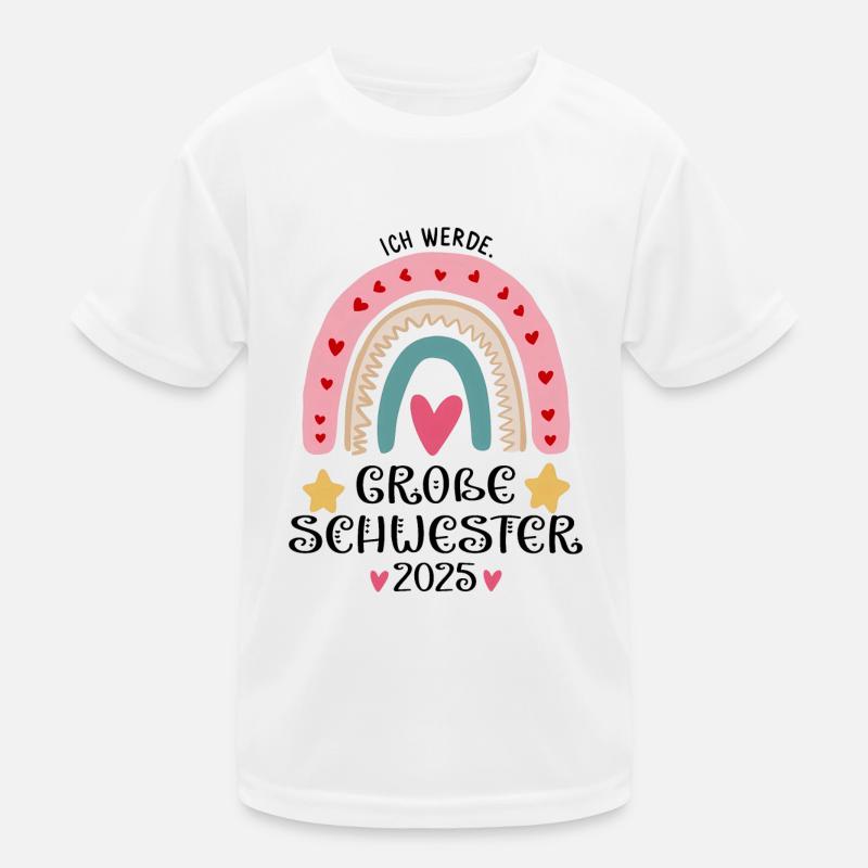 Ich Werde Große Schwester 2025 Kinder Funktions-T-Shirt