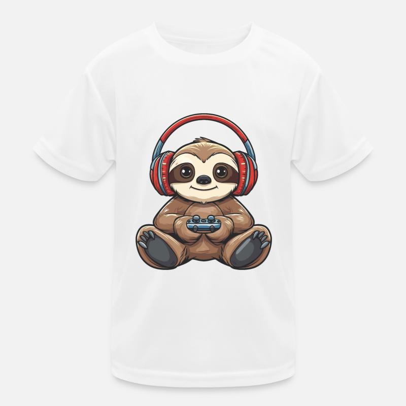 Faultier gaming Kinder Funktions-T-Shirt
