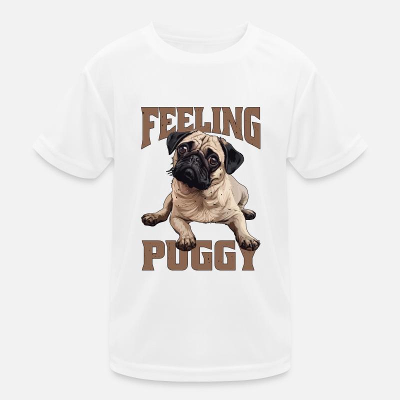Feeling Puggy Kids Functional T-Shirt