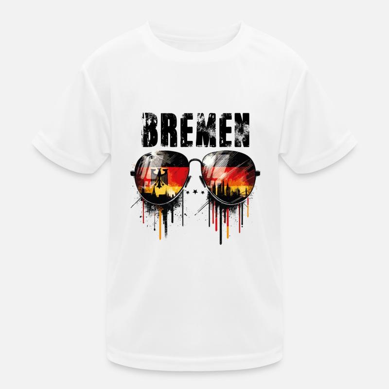 Lunettes de soleil Brême Design avec drapeau allemand T-shirt sport Enfant