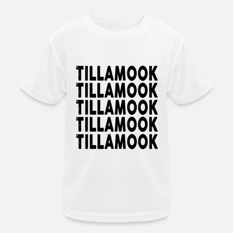 Tillamook County Oregon Regenbogen Textdesign Kinder Funktions-T-Shirt