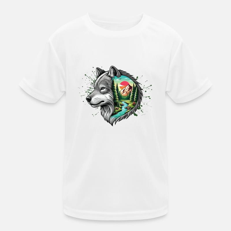 Wilderness Inside the Bear Retro Vintage T-shirt sport Enfant