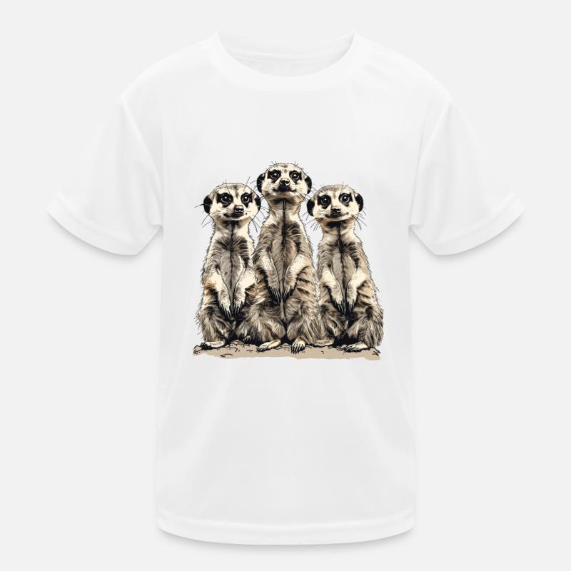 Drei Erdmännchen Kinder Funktions-T-Shirt