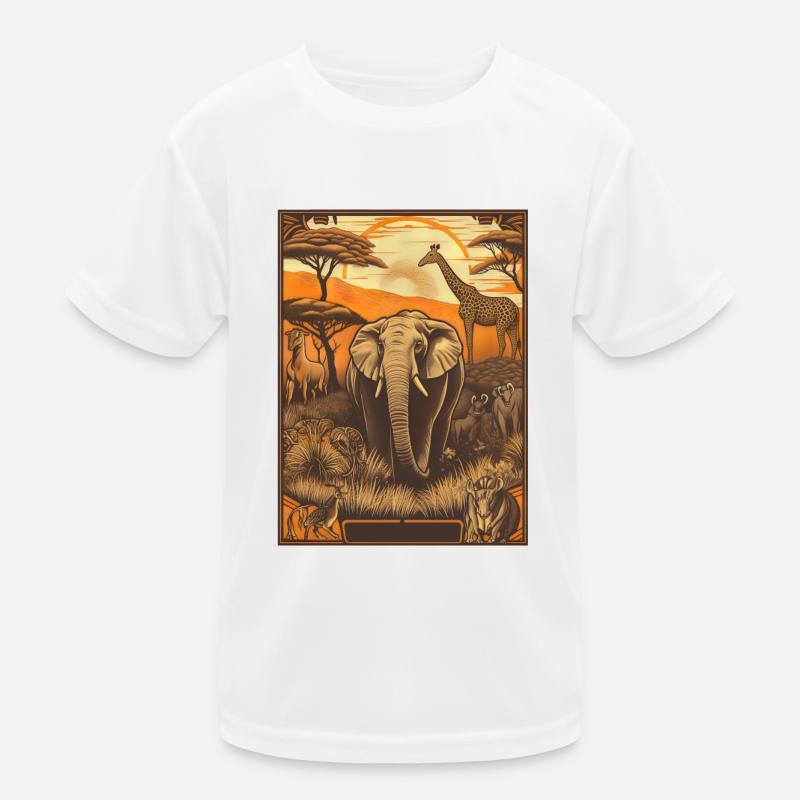 Die Tiere Afrikas Kinder Funktions-T-Shirt