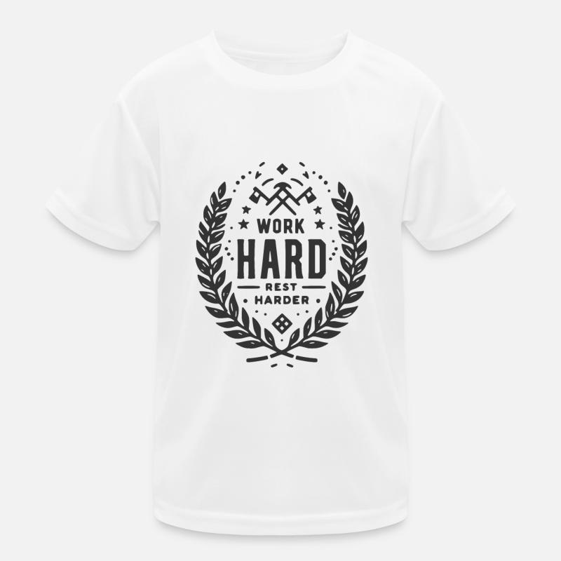 Work Hard Rest Harder Kids Functional T-Shirt