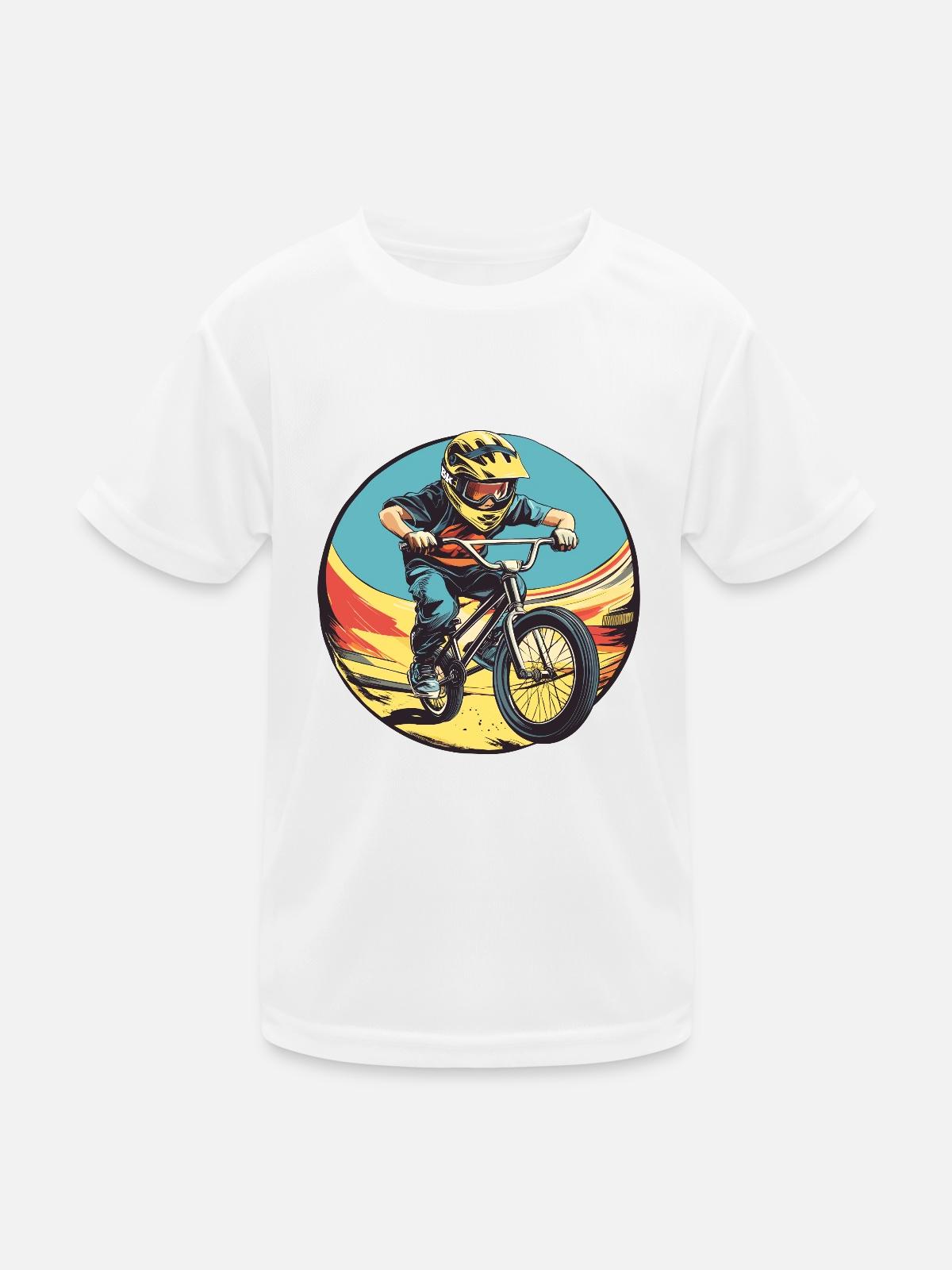 BMX Kind - Kinder Funktions-T-Shirt - Weiß - Vorne