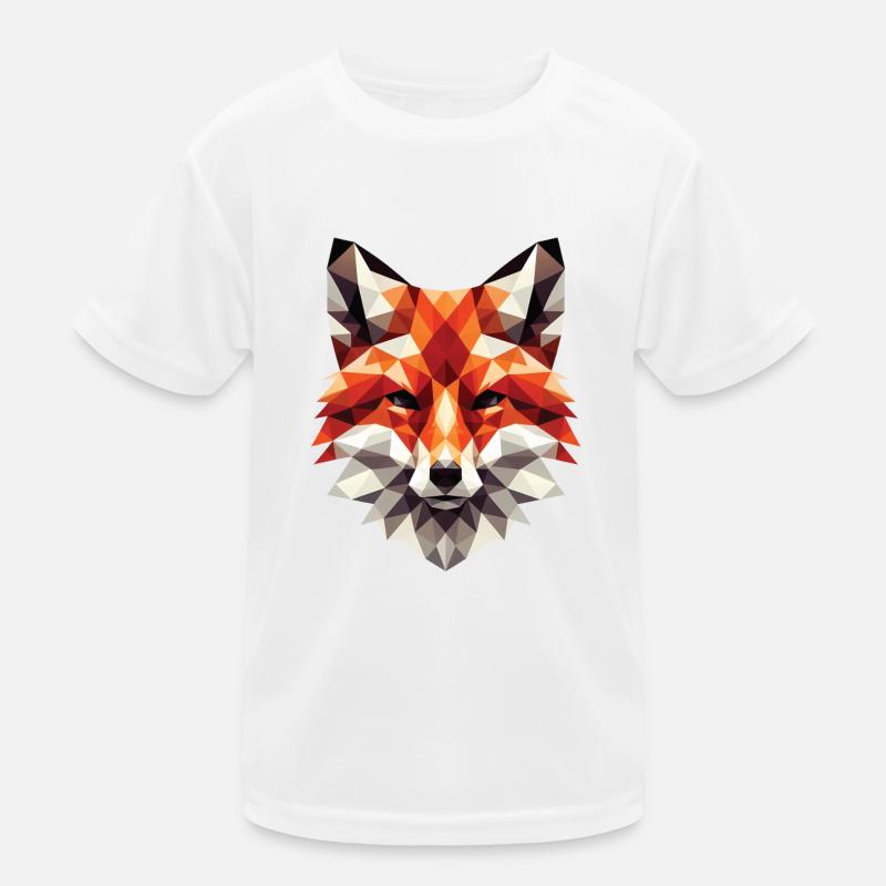 Polygon Fuchs, Digitale Kunst Tier Kinder Funktions-T-Shirt