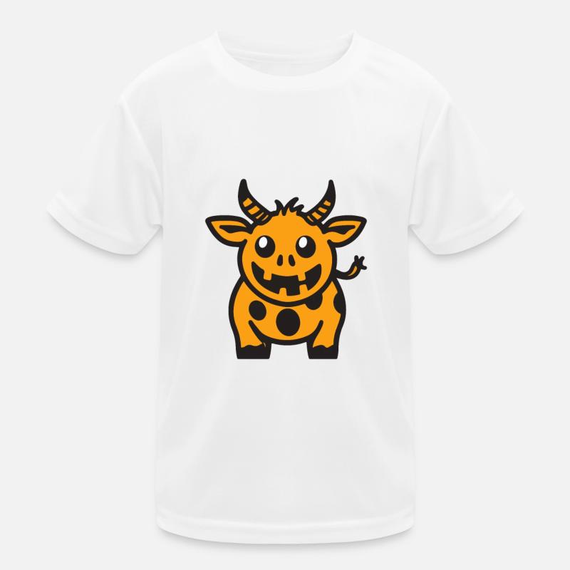 Vache Halloween Bande Dessinée Drôle T-shirt sport Enfant