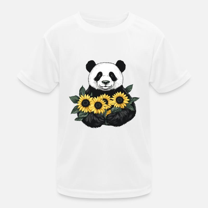 Ours panda aux tournesols T-shirt sport Enfant