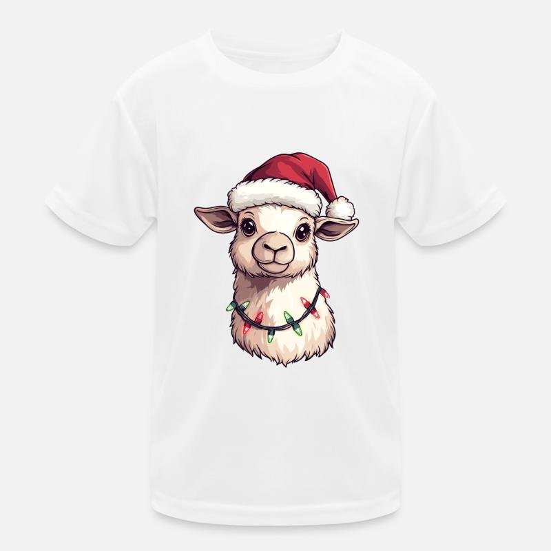 Alpaka Weihnachten Kinder Funktions-T-Shirt