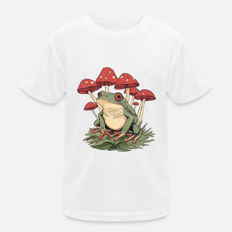 Grenouille cottagecore aux champignons T-shirt sport Enfant