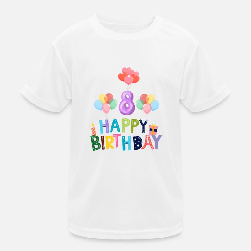 Joyeux anniversaire 8e anniversaire T-shirt sport Enfant