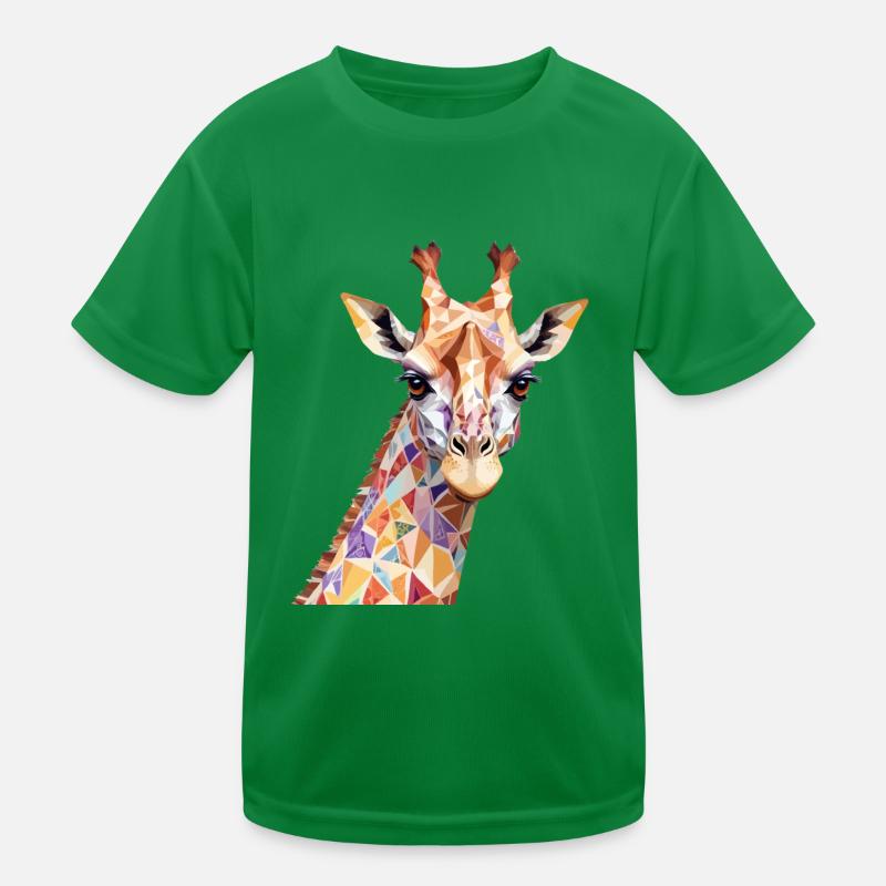 Giraffe Verspielt Entzückend Spaß Tier Bunt Kinder Funktions-T-Shirt