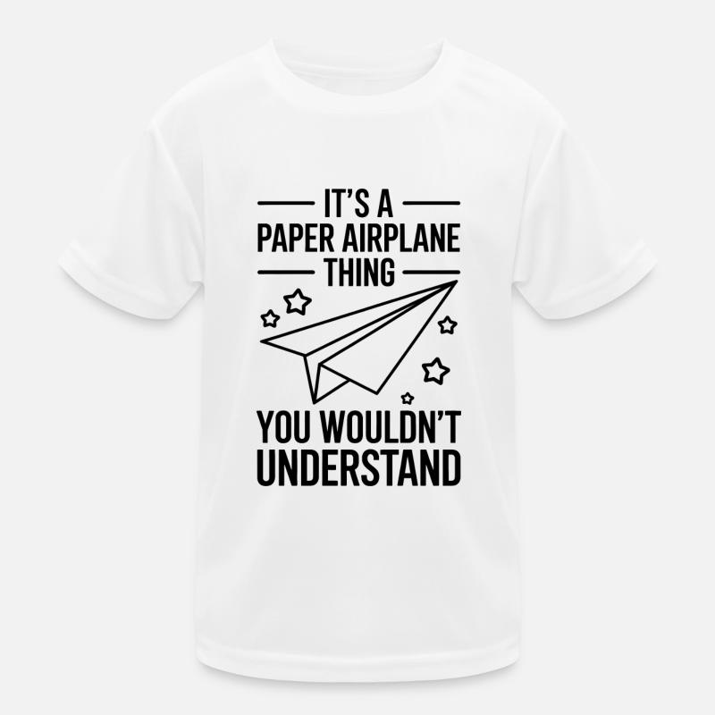 Papierflieger Spruch Witz Papierflugzeug Geschenk Kinder Funktions-T-Shirt