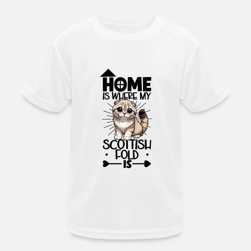 Accueil - Chat écossais à oreilles repliées T-shirt sport Enfant