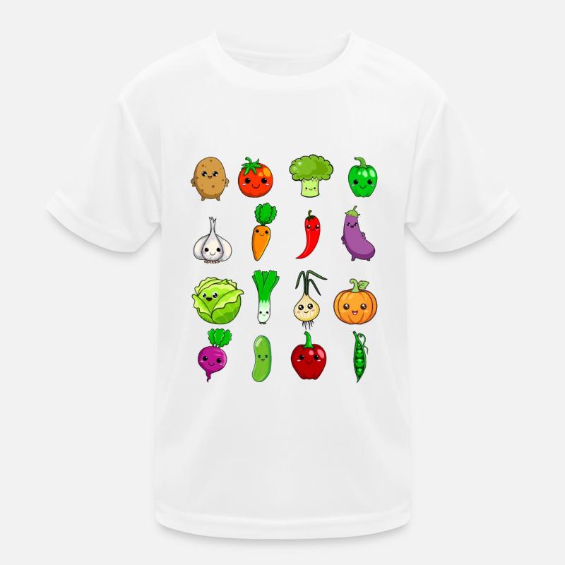 Kawaii vegetables Kids Functional T-Shirt