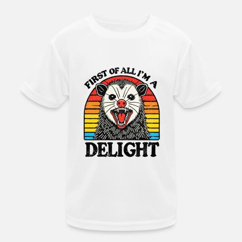 Zunächst einmal bin ich eine Freude, sarkastisches wütendes Opossum Kinder Funktions-T-Shirt