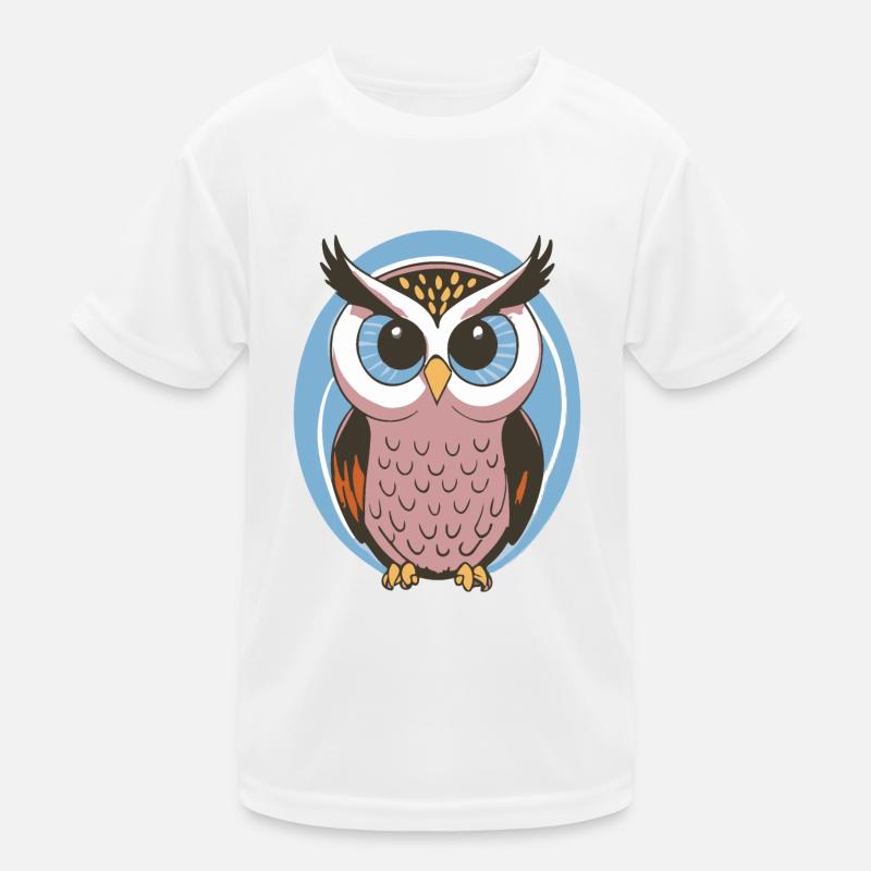NIEDLICHE Eule Kinder Funktions-T-Shirt