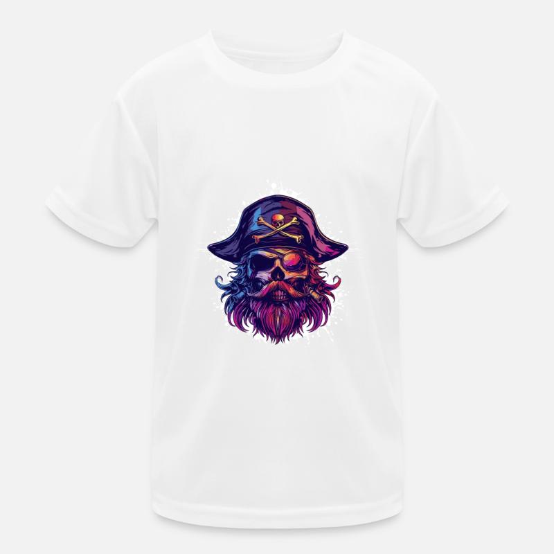 Pirate Skull Captain Kids Functional T-Shirt