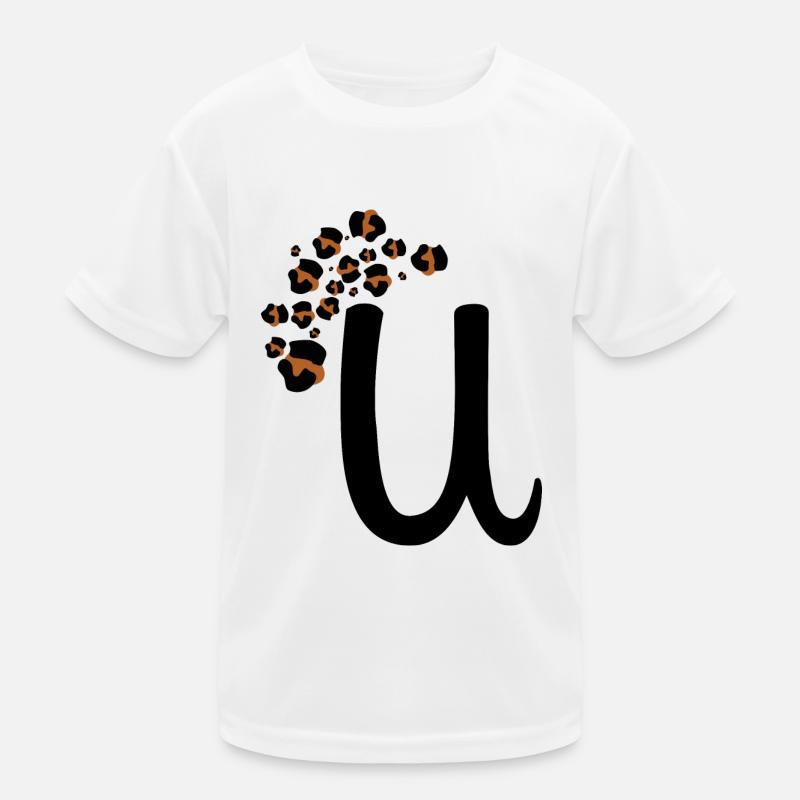 Lettre u motifs léopard T-shirt sport Enfant