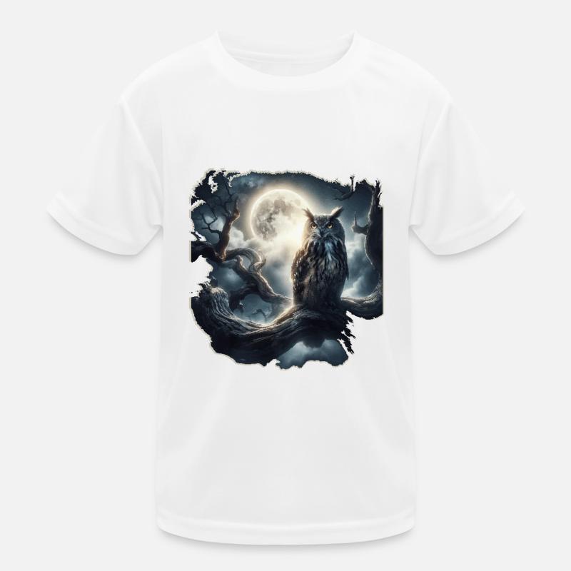 EULE BEI NACHT Kinder Funktions-T-Shirt