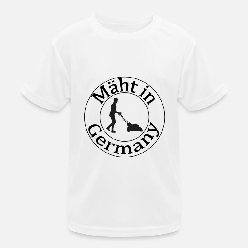 Mäht in Germany – Lustiges Garten Design Kinder Funktions-T-Shirt