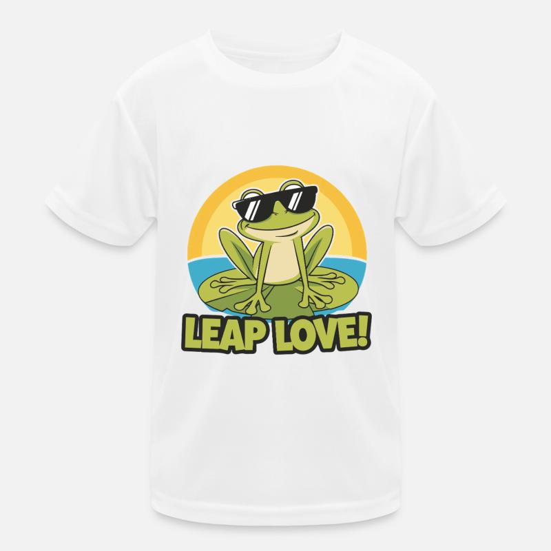KRÖTEN SPRINGEN LIEBE Kinder Funktions-T-Shirt