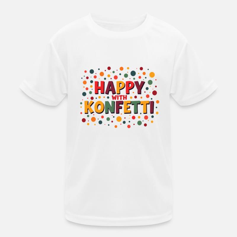 Carnival Costume Happy With Confetti Carnival Kids Functional T-Shirt
