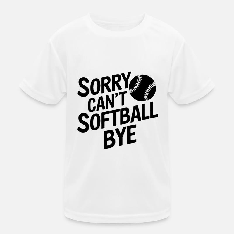 Softball Softball Player Funny Softball Gift Kids Functional T-Shirt