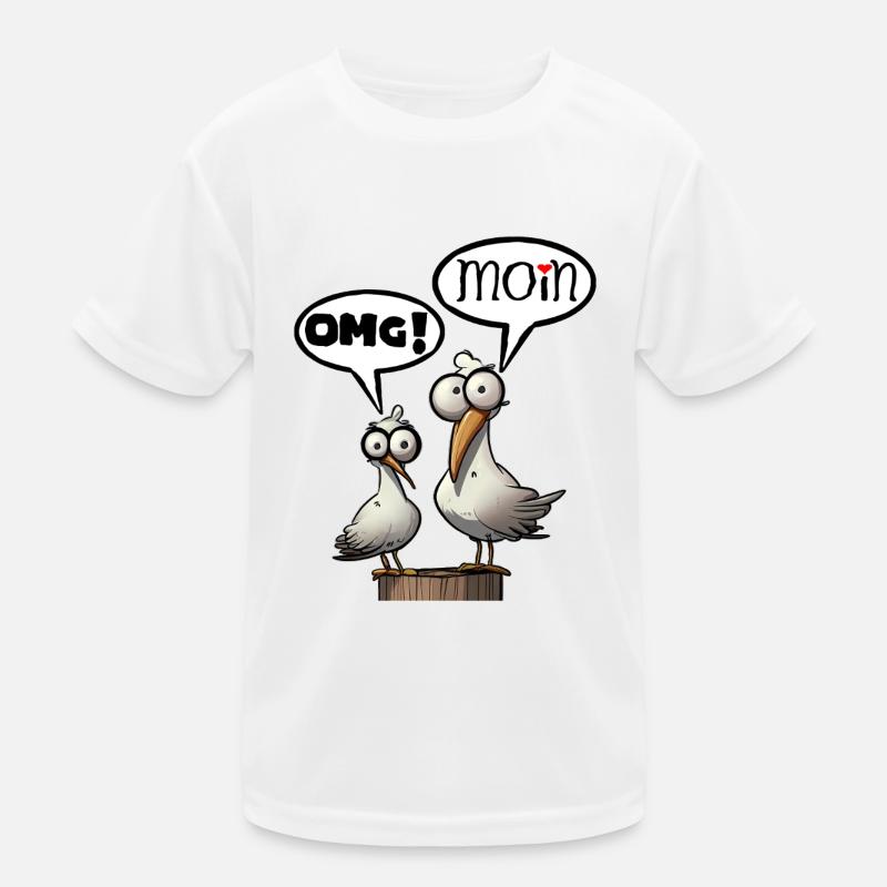 Die Bäädden Möwen - Möwe omg moin Kinder Funktions-T-Shirt