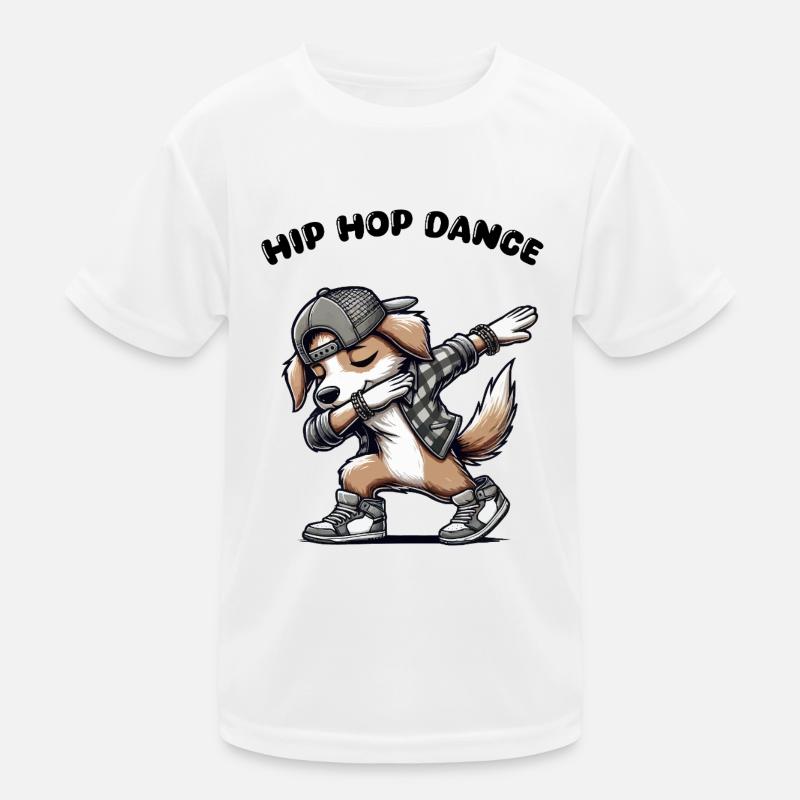 Bande dessinée de dabbing de chien T-shirt sport Enfant