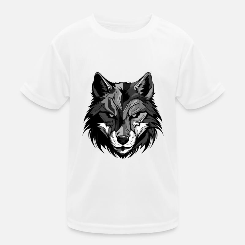 Wolf Head Kids Functional T-Shirt