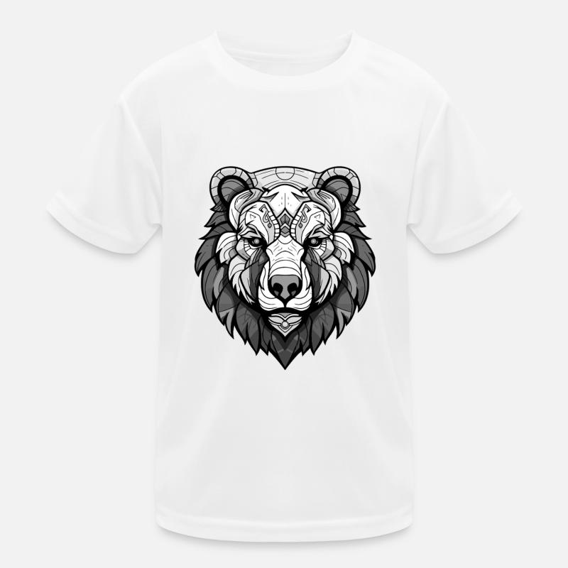 Polar Bear Head Polar Bear Kids Functional T-Shirt