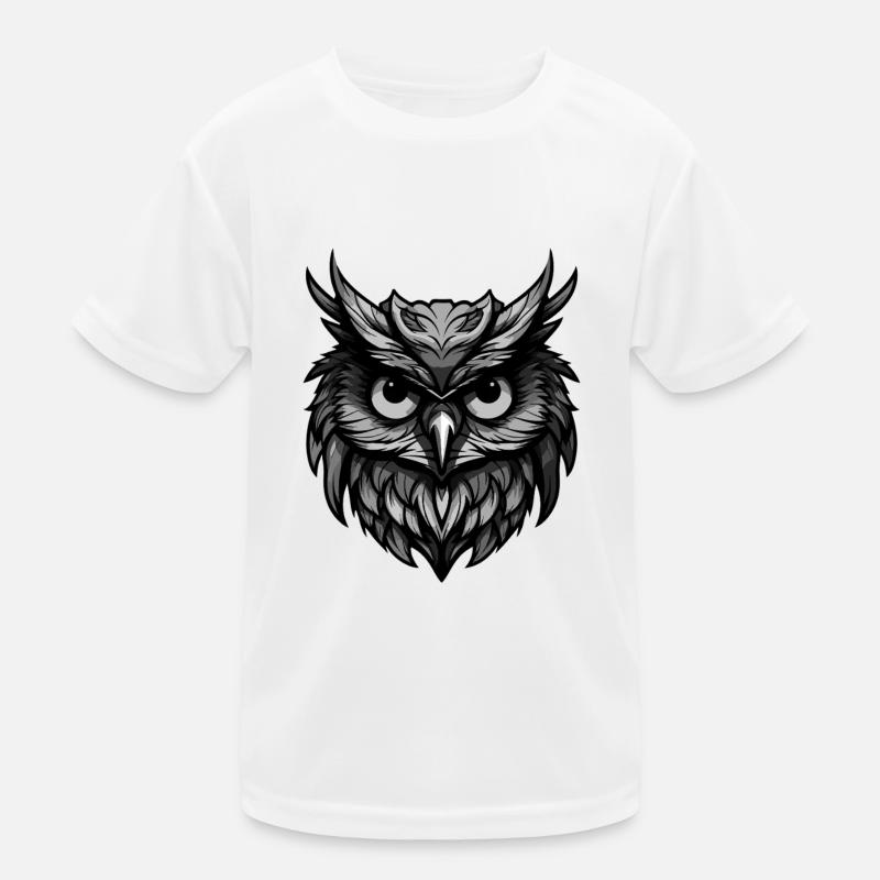 Eule Portrait Kinder Funktions-T-Shirt