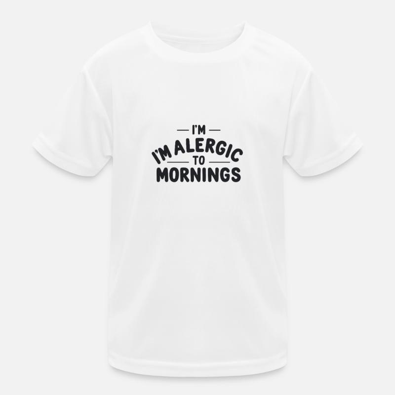 Allergic to Mornings Kids Functional T-Shirt