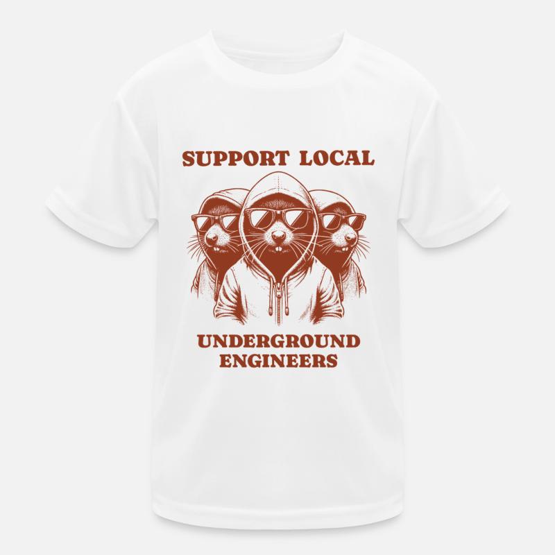 mole Liebe Support Local underground engineers Kinder Funktions-T-Shirt