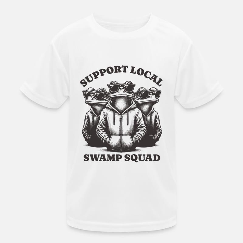 frog Lovers - Support Local swamp squad Kinder Funktions-T-Shirt