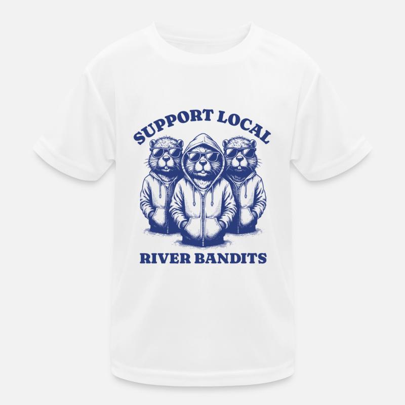beaver Lovers - Support Local river bandits Kids Functional T-Shirt