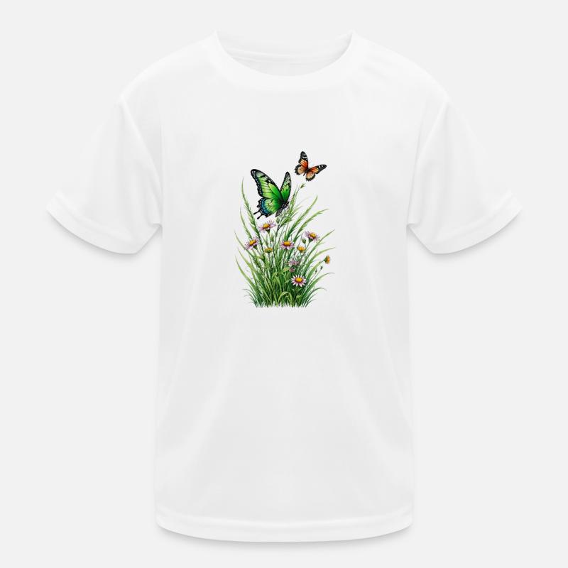 Butterfly Meadow Flutter Kids Functional T-Shirt