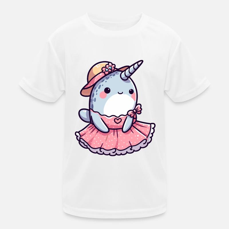 Narwhal Princess Kids Functional T-Shirt
