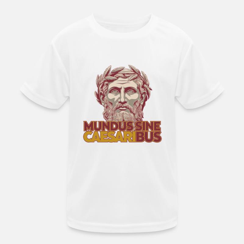 Mundus Sine Caesaribus Citation Latin T-shirt sport Enfant