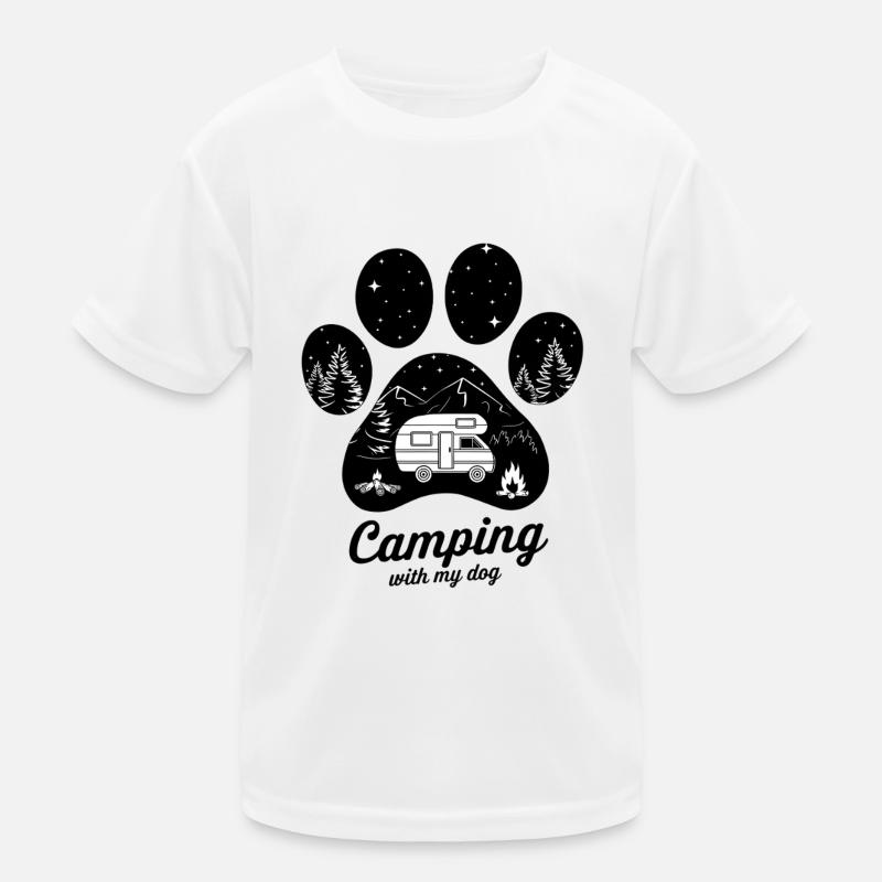 Camping adventure with your dog Kids Functional T-Shirt